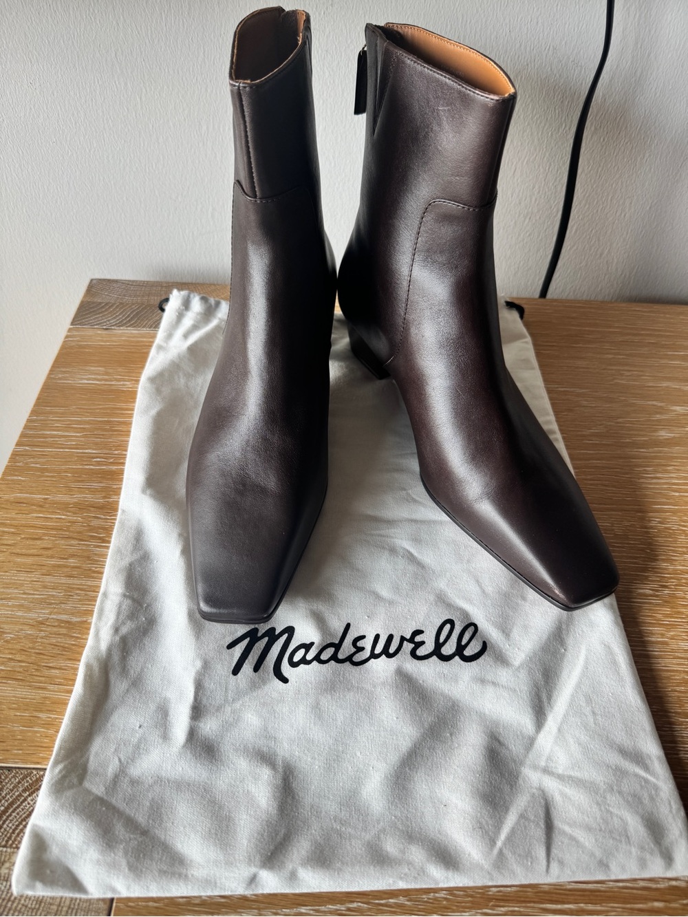 NEW MADEWELL Women's The Lexie Ankle Boot Turkish Coffee Leather Size 9 NX060